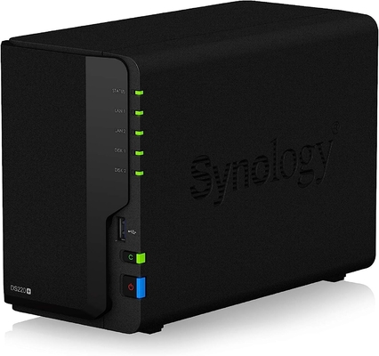 Synology DiskStation DS220+ Serveur NAS pour les entreprises avec processeur Celeron, mémoire de 6 Go, stockage HDD de 8 To, système d'exploitation DSM