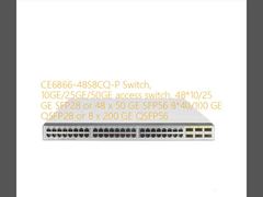 Commutateur CE6866-48S8CQ-P, commutateur d'accès 10GE/25GE/50GE, 48*10/25 GE SFP28 ou 48 x 50 GE SFP56 8*40/100 GE QSFP28 ou 8 x 200 GE QSFP56