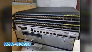 Commutateur HW CE5855-48T4S2Q-EI (48 ports GE RJ45, 4 ports 10G SFP+, 2 ports 40G QSFP+, 2 * boîtier de ventilateur, côté port Int