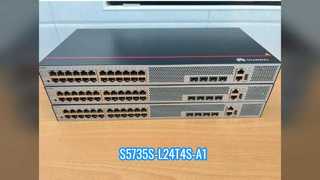 S5735S-L24T4S-A1 (24 ports Ethernet 10/100/1000BASE-T, 4 Gigabit SFP, alimentation CA)