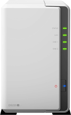 Synology 2 bay NAS DiskStation DS220j (sans disque), 2 bays; 512 Mo DDR4