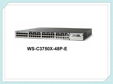 Évolutivité élevée professionnelle de port du commutateur de réseau de Cisco Enternet WS-C3750X-48P-E 48 PoE