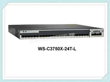 Commutateur optique d'Ethernet de fibre de ports du commutateur WS-C3750X-24T-L 24 de réseau Ethernet de Cisco
