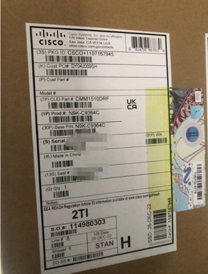 Commutateur de fibre optique d'épine d'interception commandée en vol de la série 9364C de la connexion 9000 de N9K-C9364C avec 64p 40/100G QSFP28