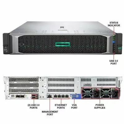 Serveur de support du Groupe des Dix 2U de ProLiant D L380 avec l'argent d'Intel Xeon 4110 16GB RAM