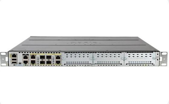 ISR4431/K9, 500Mbps-1Gbps system throughput, 4 WAN/LAN ports, 4 SFP ports, multi-Core CPU, Dual-power, Security