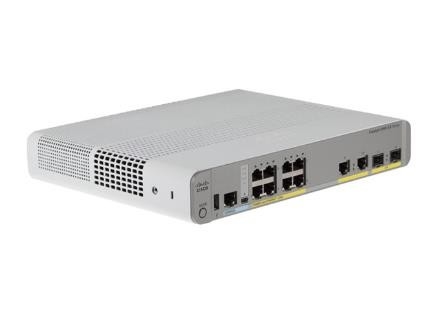 WS-C2960CX-8PC-L 8 ports Ethernet Gigabit 8 sorties PoE + 124W PoE Budget 2 1G SFP et 2 1G Uplinks en cuivre