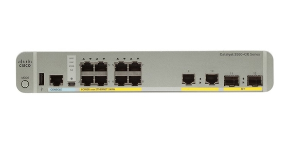 WS-C3560CX-8TC-S 8 ports Compact Switch couche 3 - 8 X 10/100/1000 Ports Ethernet 2 SFP&amp;2GE Uplinks- Base de données IP