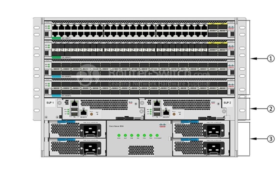 N9K-C9504 Commutateur de la série Cisco Nexus 9500 Commutateur de la série Cisco Nexus 9500 châssis avec 8 emplacements pour cartes de ligne