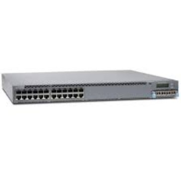EX3400-24T EX3400 24 ports 10/100/1000BaseT 4 X 1/10G SFP/SFP+ 2 X 40G QSFP+ Ventilateurs redondants Flux d'air avant vers arrière