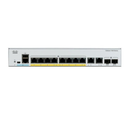 C1000-8P-2G-L Switches de la série Cisco Catalyst 1000 8x 10/100/1000 Ports Ethernet PoE+ 2x 1G SFP RJ-45 Combo Uplinks