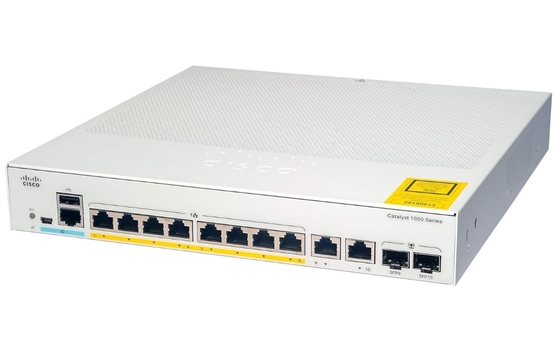 C1000-8P-2G-L Switches de la série Cisco Catalyst 1000 8x 10/100/1000 Ports Ethernet PoE+ 2x 1G SFP RJ-45 Combo Uplinks