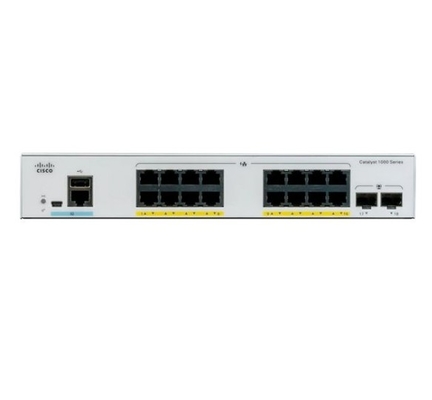 C1000-16FP-2G-L Cisco Catalyst 1000 Commutateur 16x 10/100/1000 Ports Ethernet PoE+ 240W PoE Budget 2x 1G SFP Uplinks