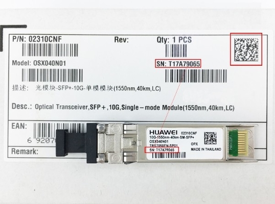 OSX040N01 Transcepteur optique Huawei OSX040N01 02310CNF SFP+ 10G Module multimode ((1550nm 40km LC LRM)