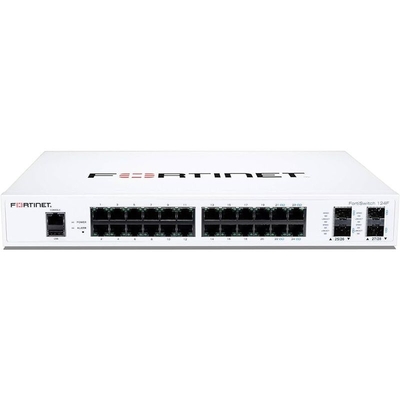 Fortinet FS-124F est un commutateur compétitif en termes de performance et de prix avec 24 ports GE + 4 ports SFP + + 1 console RJ45