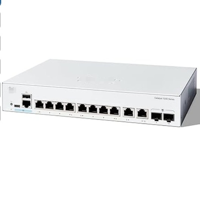 C1200-8P-E-2G Cisco Switches 8x 10/100/1000 PoE + Ports avec un budget de puissance de 67 W 2x Ports combinés Gigabit Copper / SFP, montés sur rack