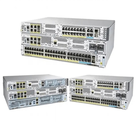 C8300-1N1S-4T2X - Cisco Catalyst 8300 Série Plateformes de bord Série C8300 1RU w/ 10G WAN (1 fente SM et 1 fente NIM, et 2 ports Ethernet 10 Gigabit et 4 ports Ethernet 1 Gigabit)