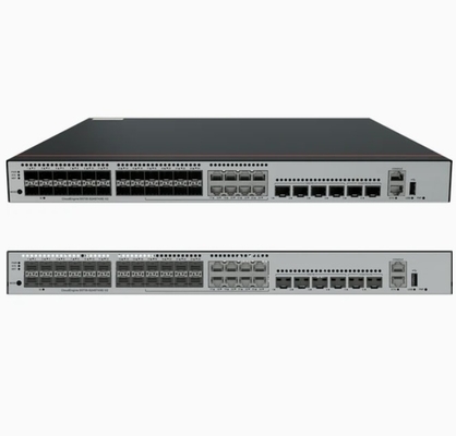 S5735-S24ST4XE-V2 Ports SFP 24*GE dont 8 sont à double usage 10/100/1000 ou SFP 4*10GE Ports SFP+ 2*12GE Ports à pile sans module d'alimentation
