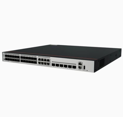 S5735-S24ST4XE-V2 Ports SFP 24*GE dont 8 sont à double usage 10/100/1000 ou SFP 4*10GE Ports SFP+ 2*12GE Ports à pile sans module d'alimentation