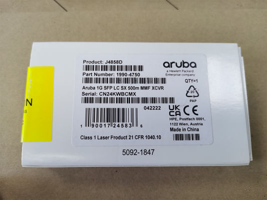 J4858D, émetteur-récepteur Aruba J4858D, série 1G SFP LC/500 m MMF/Aruba