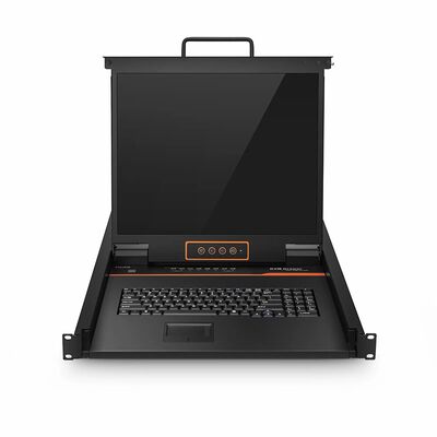 Commutateur KVM USB à montage en rack VGA 1U à 8 ports x1 utilisateur avec LED 19", 8 câbles VGA inclus