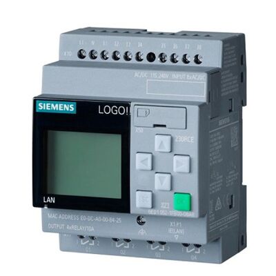 Logo Siemens! Module logique 230RCE, 115/230 V AC/DC, 8 DI/4 relais DO, avec affichage, Ethernet, modulaire extensible