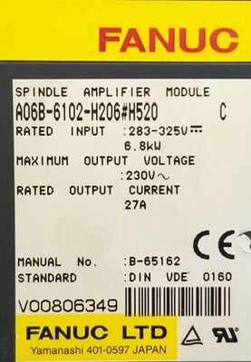 Fanuc A06B-6102-H206 CNC broche servo amplificateur 200-240 V AC haute précision