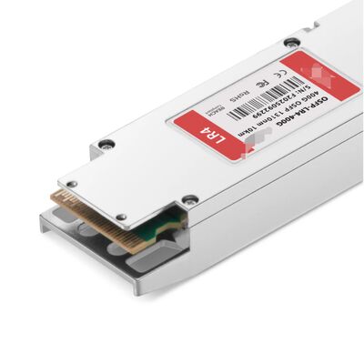 Émetteur-récepteur optique fin de type TS-OP-314H-10C/400G OSFP LR4 avec une longueur d'onde de 1310 nm et une transmission de 10 km pour les réseaux à haute densité