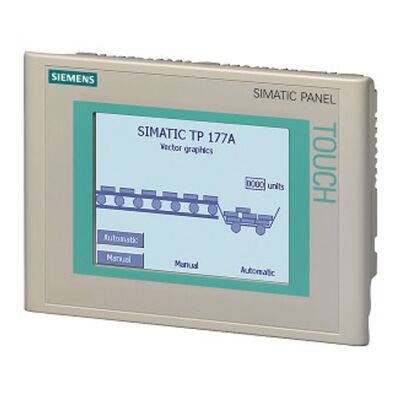 Panneau tactile Siemens SIMATIC HMI TP177A avec écran STN de 5,7 pouces, communication MPI/PROFIBUS DP et protection frontale IP65