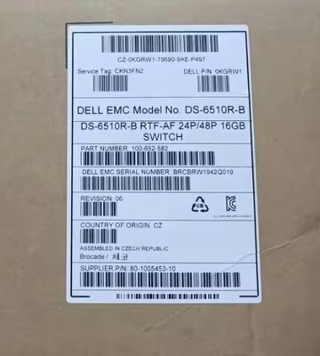 Commutateur SAN à fibre optique BR-6510-24-16G-R à 24 ports 16G, 408 Gbps, montage sur rack 1U