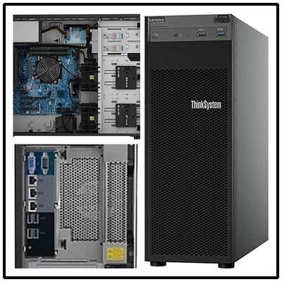 Serveur ThinkSystem ST250 V2 – serveur de tour de la garantie 3yr comprenant l'unité centrale de traitement d'Intel Xeon 3.3GHz