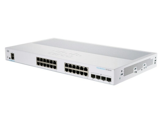 CBS350-24P-4X Cisco Business 350 Switch 24 10/100/1000 PoE+ Ports avec un budget de puissance de 195W 4 10 Gigabit SFP