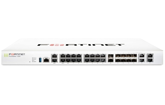 FG-100F Fortigate 100F FG-100F 22x GE RJ45 Ports 4 Ports SFP 2x 10 GE SFP+ FortiLinks Rédondance de deux sources d'alimentation