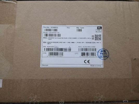 USG6555F-AC Huawei USG6555F-AC pare-feu USG6555F AC Host (2*GE RJ45 + 8*GE COMBO + 2*10GE SFP+, 1 alimentation en courant alternatif)