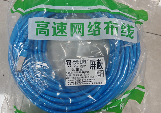 Cable réseau protégé FTP CAT6, 15 m, 250 MHz, avec prises RJ45 plaquées en or